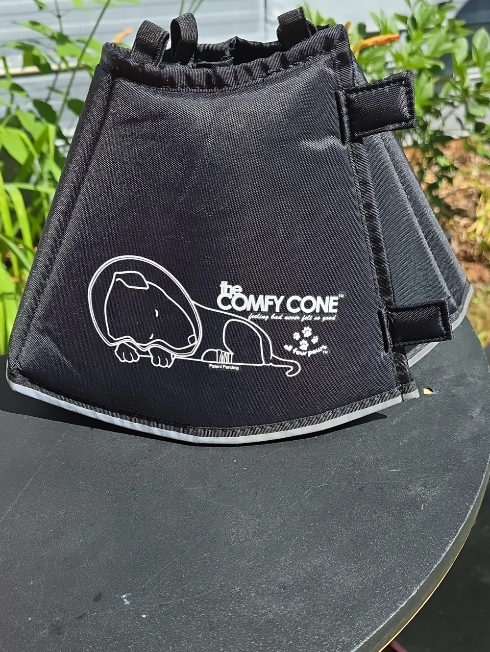 The Comfy Cone Soft Pet Recovery Collar - Black